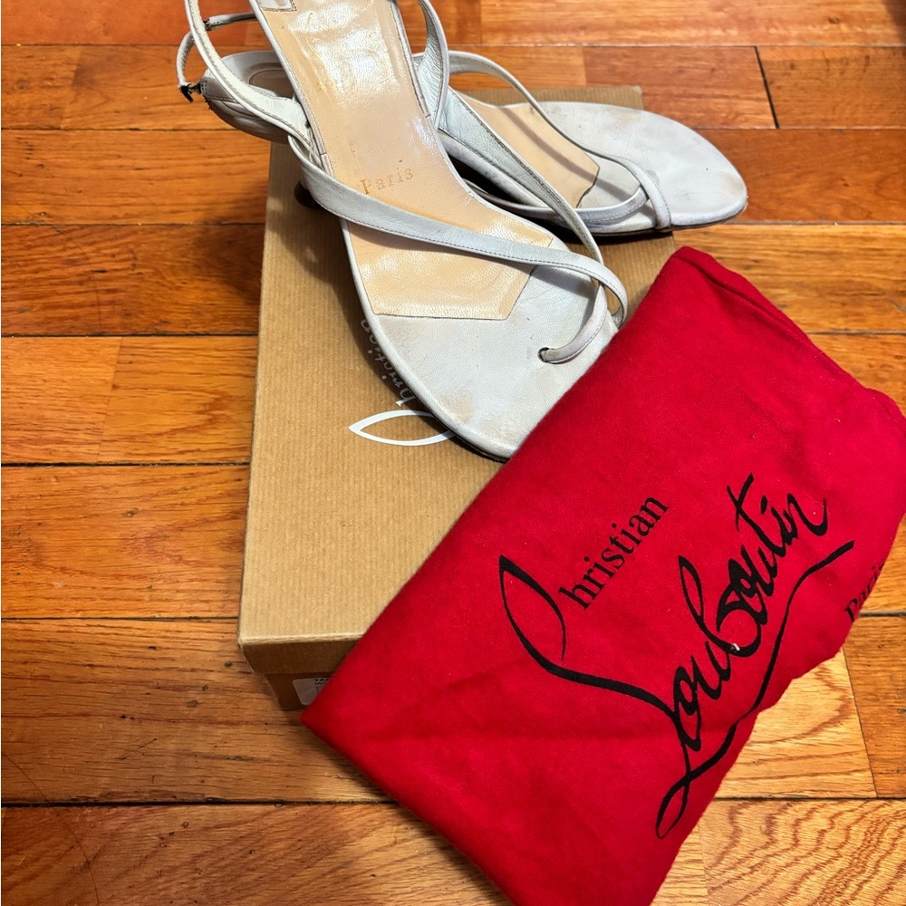 Christian Louboutin Women's kitten heel Strappy Sandals
